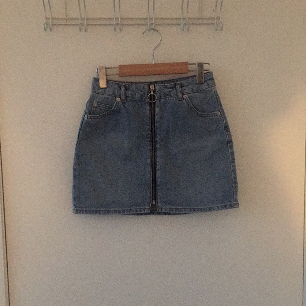 Denim mini skirt